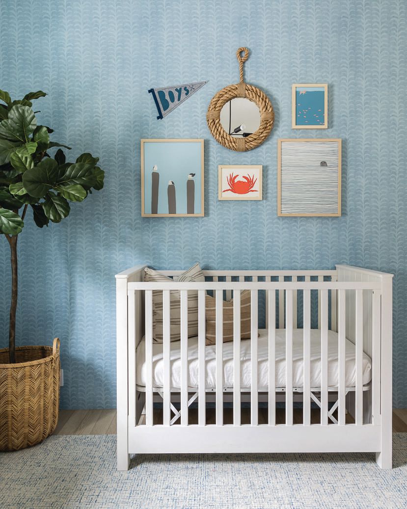 The nursery features beach-themed decor PHOTOGRAPHED BY VANESSA LENTINE