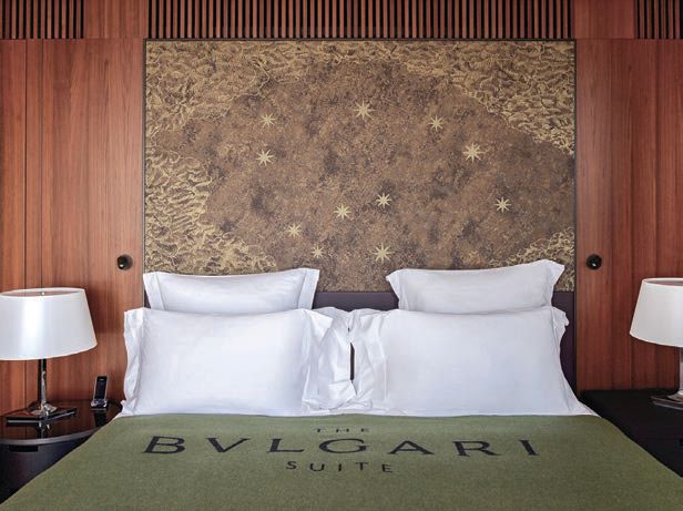 The suite features two bedrooms PHOTO COURTESY OF BVLGARI