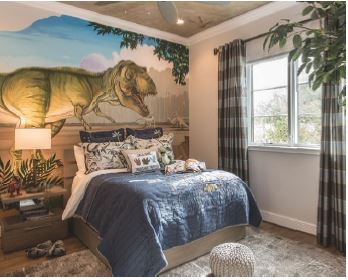 A dinosaur-themed bedroom is a toddler’s dream Photographed by Scott Sandler