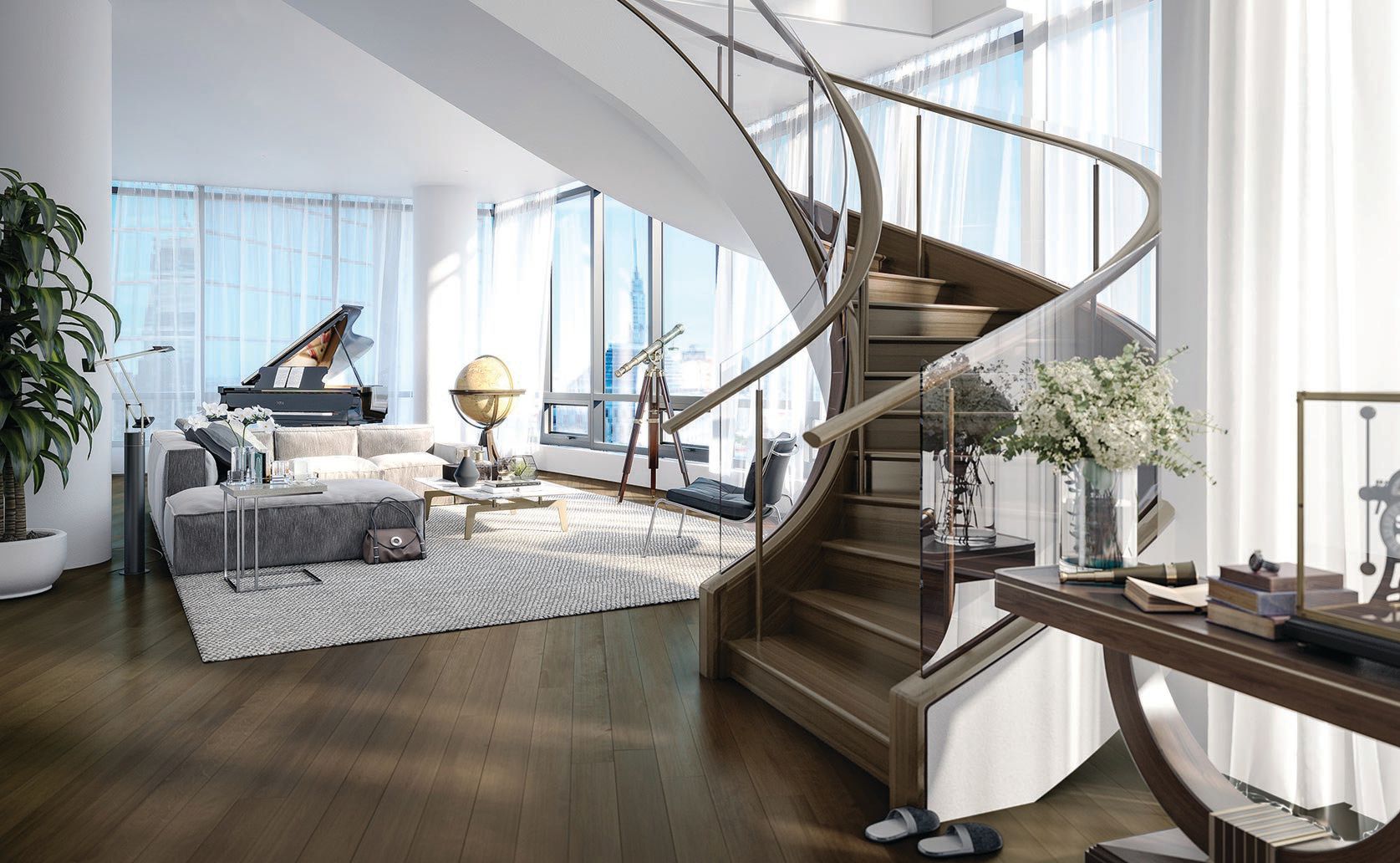 Seven breathtaking penthouses, found on the 34th and 35th floors, feature one of four floor plans PHOTO BY BINYAN STUDIOS