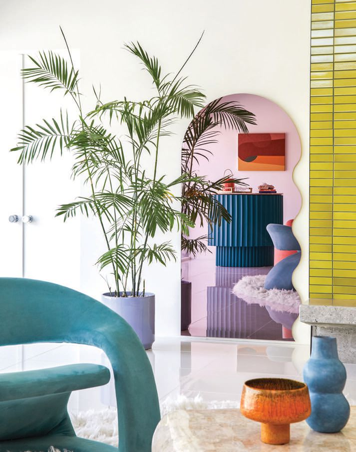Bold colors are balanced by plenty of white space throughout. PHOTOGRAPHED BY MADELINE TOLLE