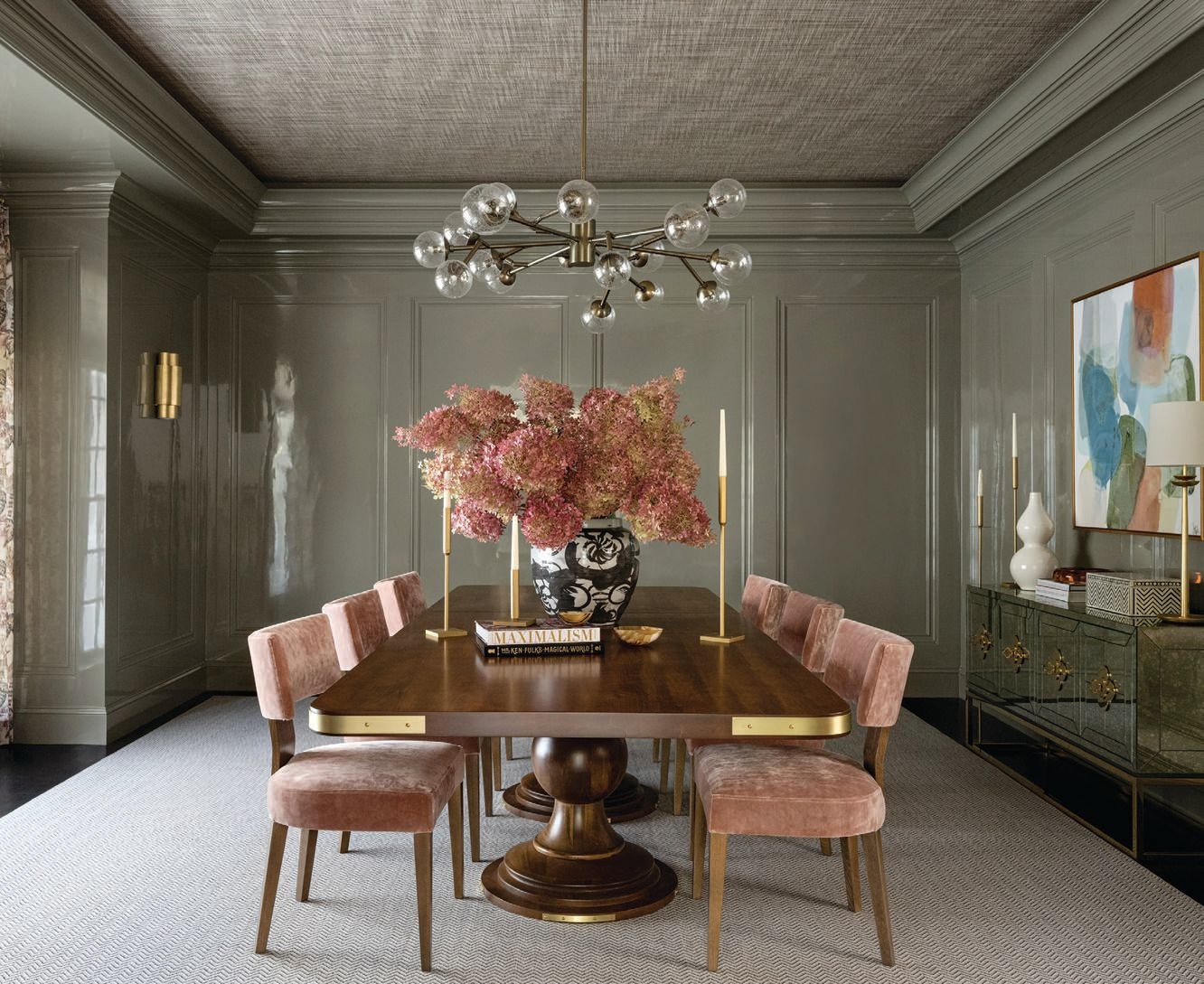 A dining room by Kathryn Hufton Design, styling by Sean William MARGUERITE INTERIORS PHOTO BY NATALIA CELESTIN.