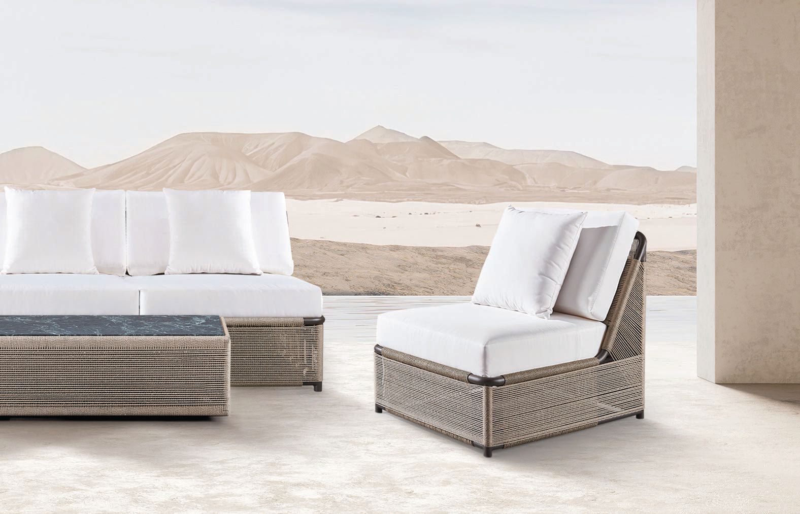 Chicago star designer Kara Mann partnered with Australian lifestyle brand Harbour resulting in a seriously chic outdoor furniture collab PHOTO COURTESY OF HARBOUR