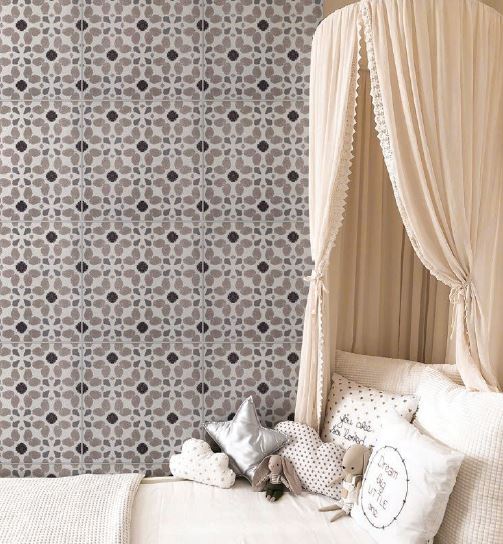 Blossom 5 tiles in Champagne Pink from the Poppy collection PHOTO COURTESY OF BRAND