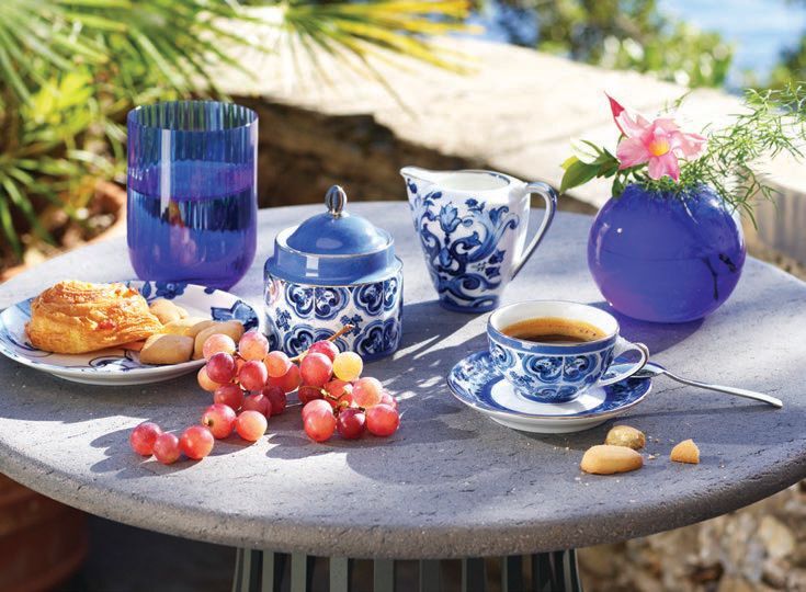 Tableware from the Blue Mediterraneo collection. PHOTO COURTESY OF BRAND