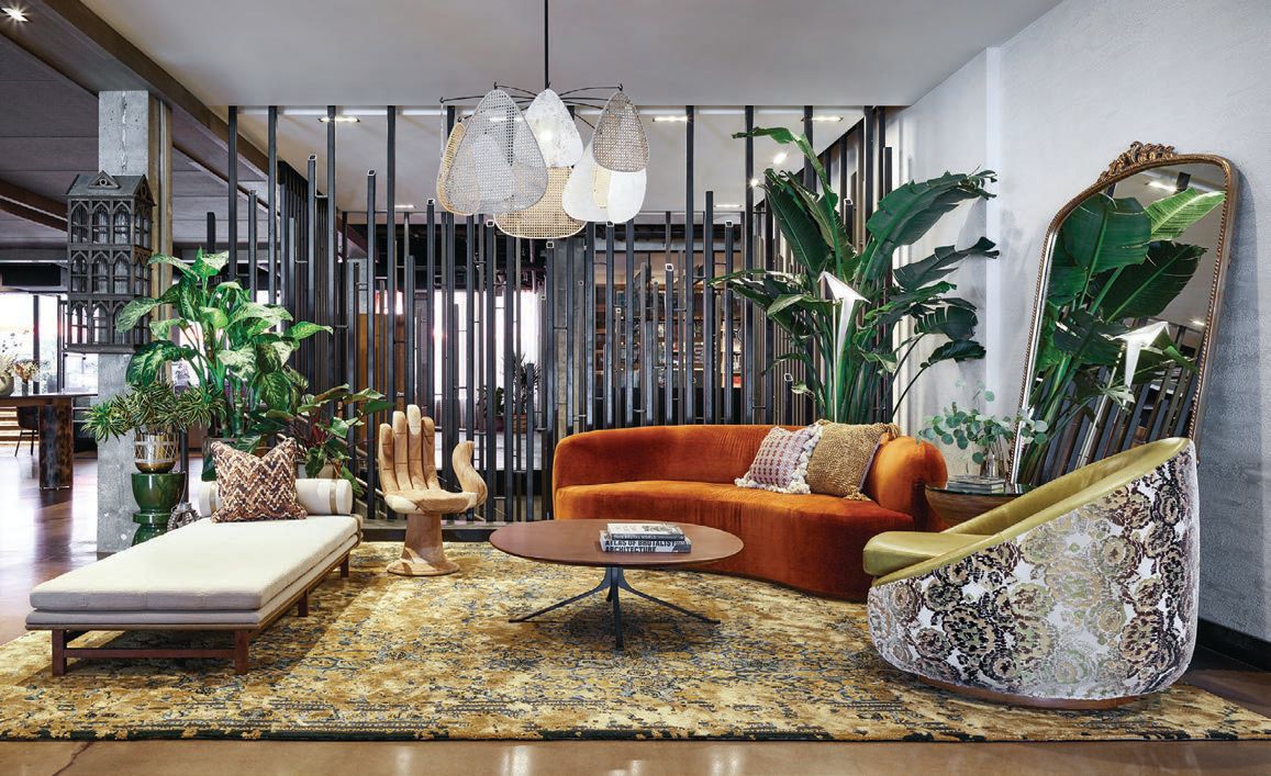 The firm designed a chic lounge area with fun accents for Yours Truly DC PHOTO BY NATHAN KIRKMAN