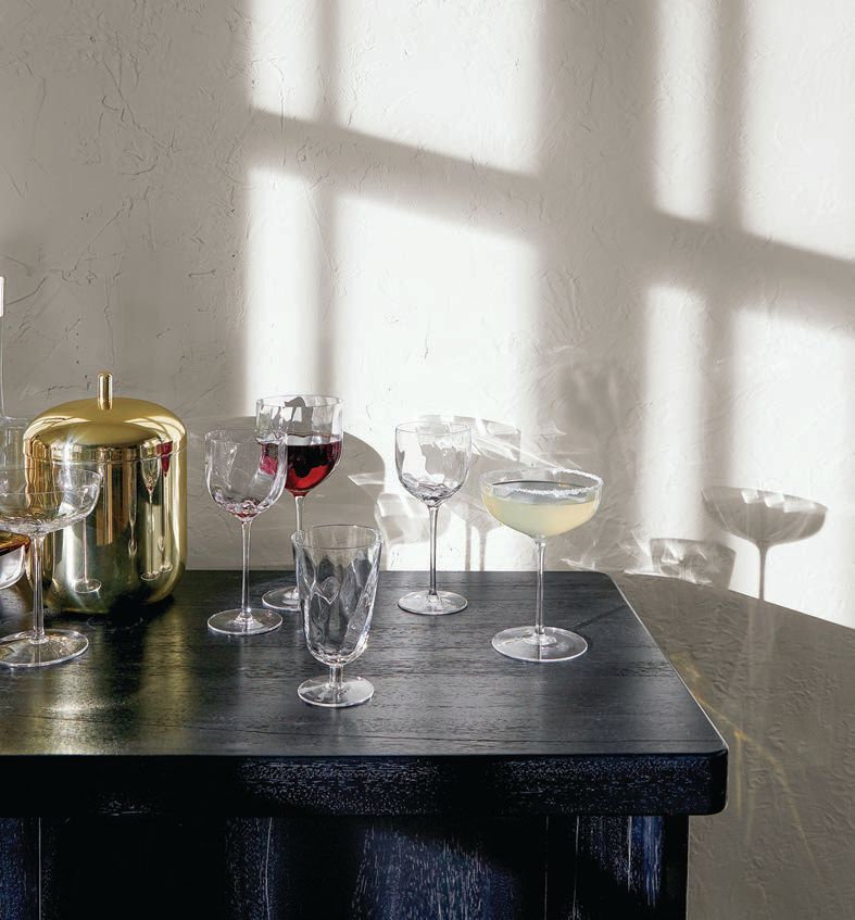Wave stemware by CB2 (cb2.com) is a must-have PHOTO COURTESY OF BRANDS