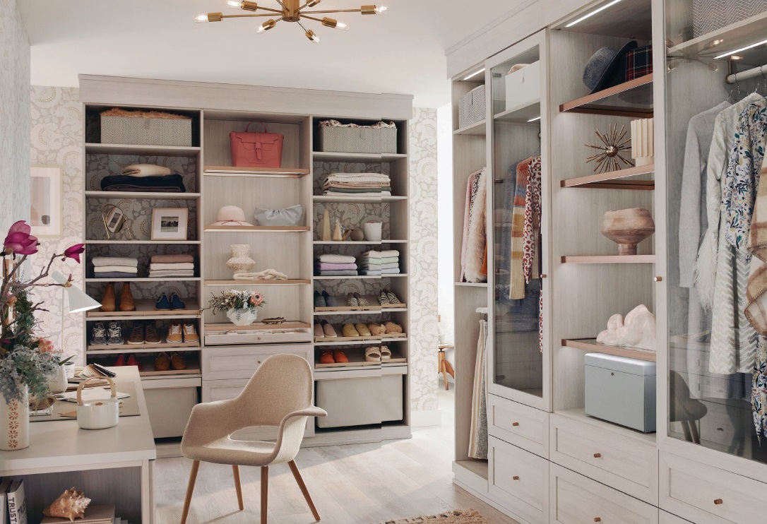 A California Closet design featuring ample storage solutions PHOTO COURTESY OF BRAND