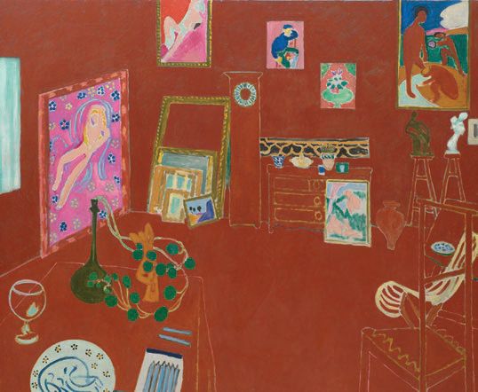 Henri Matisse, “The Red Studio” (1911, oil on canvas). PHOTO: COURTESY OF THE MUSEUM OF MODERN ART, NEW YORK/MRS. SIMON GUGGENHEIM FUND © 2022 SUCCESSION H. MATISSE/ARTISTS RIGHTS SOCIETY (ARS), NEW YORK