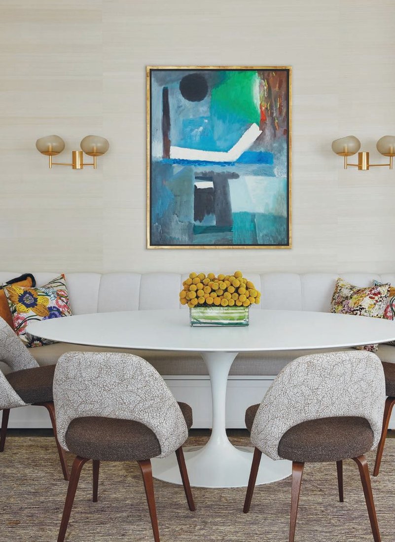 The breakfast area in a young Chicago family’s high-rise is sophisticated and kid-friendly. PHOTO BY: DUSTIN HALLECK