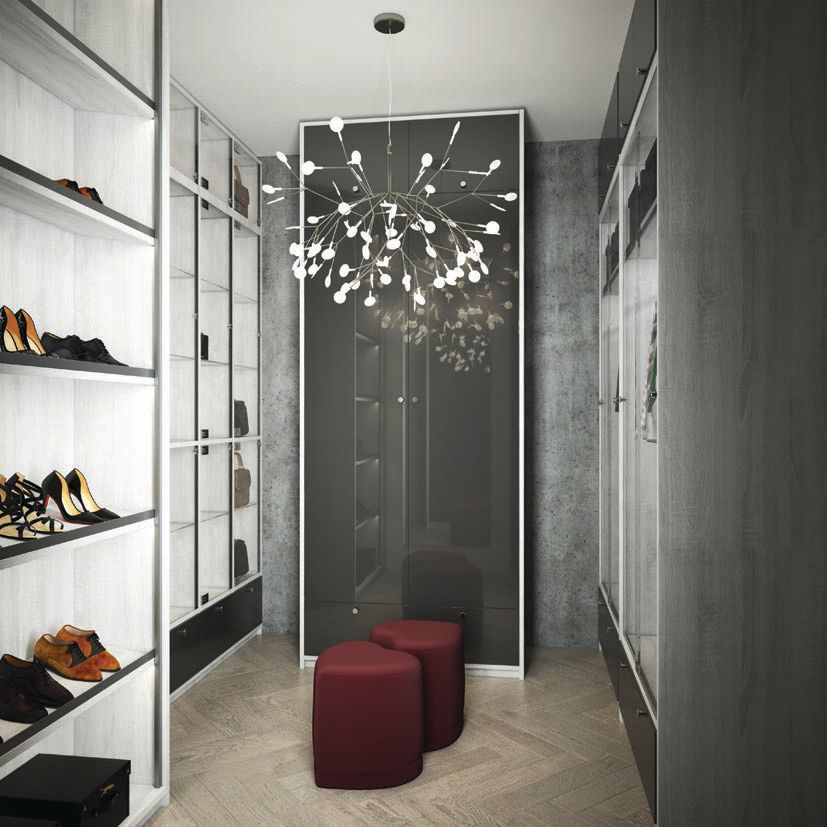 The primary closet displaying ample amounts of storage space. RENDERINGS COURTESY OF JEFFREY BRUCE BAKER